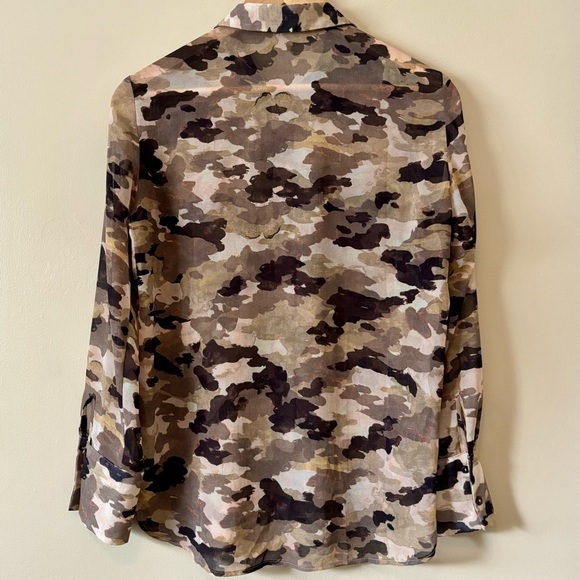 Mango Camouflage Button-Up Shirt - Picture 4 of 5